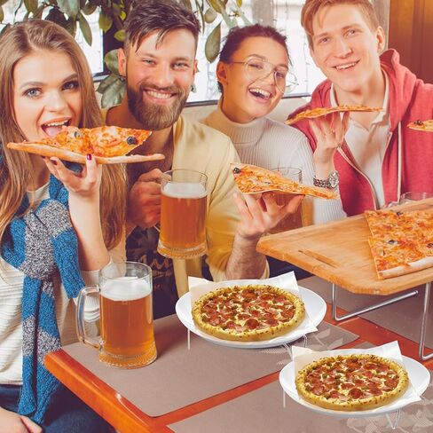 3 PCS 6.7 Inch Wire Pizza Pan Riser Stand, Round Stainless Steel Pizza Cooling Rack, Wire Baking Steaming Roasting Rack for Home Restaurant Buffet Party, 3 Heights (1.1'', 1.9'' and 2.56'') in Saudi Arabia