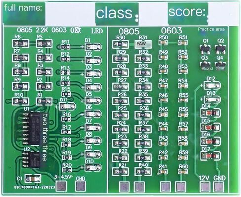 84 SMD Component Welding Exercise Boards 555+CD4017 Flow Lamp Electronic Training DIY Circuit Board in Saudi Arabia