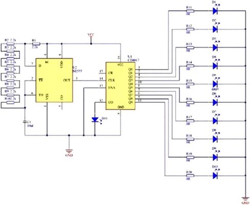 84 SMD Component Welding Exercise Boards 555+CD4017 Flow Lamp Electronic Training DIY Circuit Board in Saudi Arabia