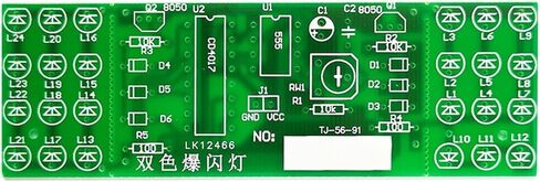 Simulated Alarm Light Welding Kit Red-Blue Two-Color Flash Light Electronic DIY Production Kit in Saudi Arabia