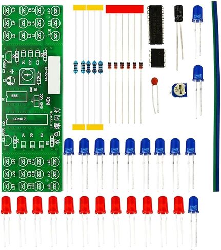 Simulated Alarm Light Welding Kit Red-Blue Two-Color Flash Light Electronic DIY Production Kit in Saudi Arabia