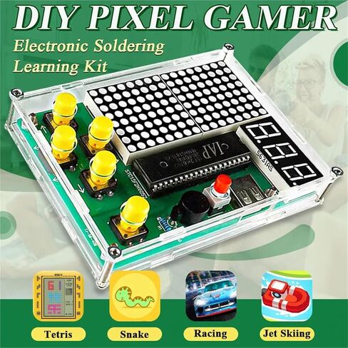 DIY Pixel Game Maker Kit Electronics DIY Soldering Project Practice Solder Learning Assembly with Shell in Saudi Arabia