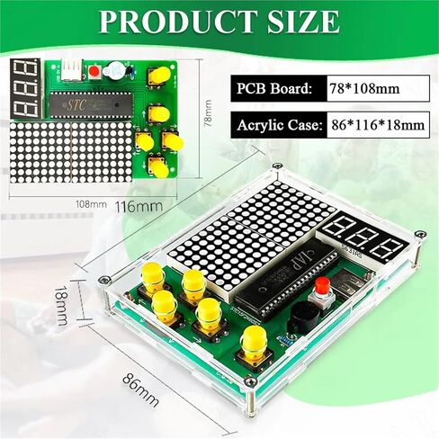 DIY Pixel Game Maker Kit Electronics DIY Soldering Project Practice Solder Learning Assembly with Shell in Saudi Arabia