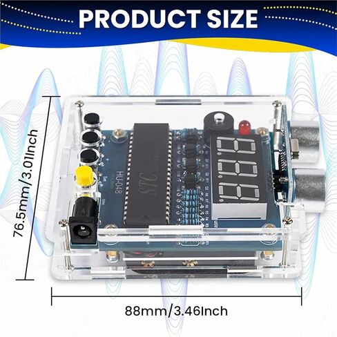 DIY Ultrasonic Ranging Electronic Kit STC with LED Measuring Distance 0-4M Radar Alarm DIY Soldering Project Practice Solder in Saudi Arabia