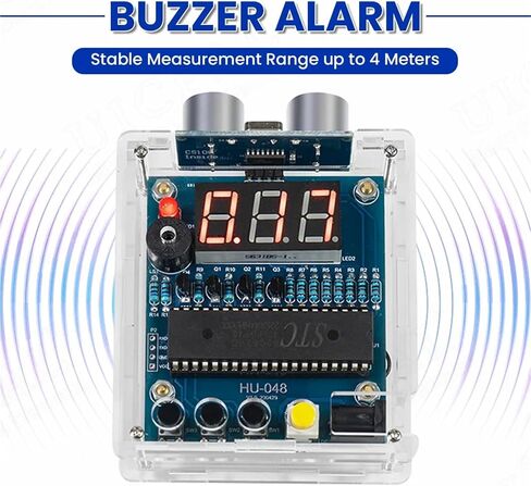 DIY Ultrasonic Ranging Electronic Kit STC with LED Measuring Distance 0-4M Radar Alarm DIY Soldering Project Practice Solder in Saudi Arabia