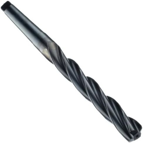 Cleveland 2470 High Speed Steel Taper Shank Core Drill Bit, 4 Flute, Black Oxide, #2 Morse Taper Shank, 118 Degree Conventional Point, 1/2" (Pack of 1) in Saudi Arabia