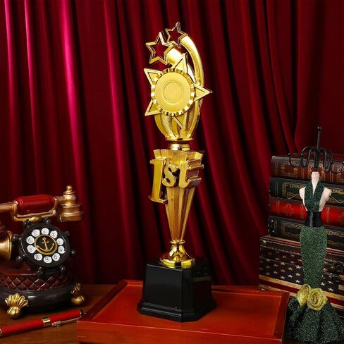Didiseaon 1st Place Trophy Award 14.6 بوصة Golden First Place Cup Trophy Charder Basy Roward Trophies لإنجازات مسابقات بطولة كرة القدم لكرة القدم in Saudi Arabia