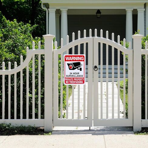 2 عبوة لا توجد علامات على ممتلكات الممتلكات الخاصة ، علامات مراقبة الفيديو في الهواء الطلق-2025 نسخة ، 10 × 7 في ألومنيوم مقاوم للصدأ مقاوم للأشعة فوق البنفسجية-مثالية للمنزل ، الأعمال ، الممر ، CCTV in Kuwait