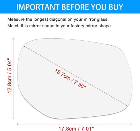 TOP-VIGOR 1-Pack Driver Side Heated Mirror Glass Compatible with Infiniti Q50 2014-2022 Q60 2017-2022 Q70 2014-2019 Q70L 2015-2019 QX30 2017-2018 Replace 96365-4GA3A in Saudi Arabia