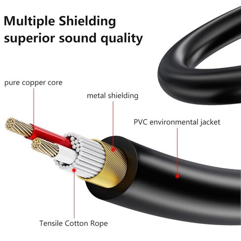 6.35mm 1/4 "إلى XLR الذكور ، XLR إلى 1/4 كابل ، TRS إلى XLR ذكر ، 1/4 إلى XLR من الذكور (1 ، 6 أقدام) in Saudi Arabia