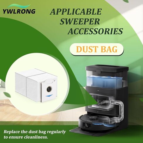 12pcs لـ ecovacs deebot n30 omni/n30 pro استبدال حقيبة الغبار omni omni لـ deebot n30 omni/n30 pro omni robot facs facs parts (3L large carty) in Kuwait