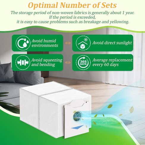 12pcs لـ ecovacs deebot n30 omni/n30 pro استبدال حقيبة الغبار omni omni لـ deebot n30 omni/n30 pro omni robot facs facs parts (3L large carty) in Kuwait
