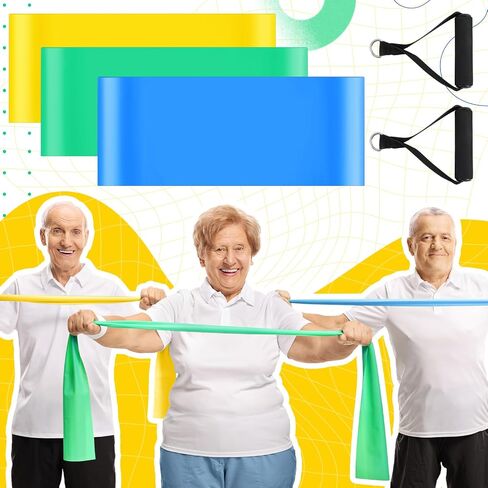 3 أجهزة كمبيوتر مقاومة الفرقة مع مقابض تمرين كرسي فرقة العلاج الطبيعي لكبار السن المواطن هدايا العلاج المسن in Saudi Arabia