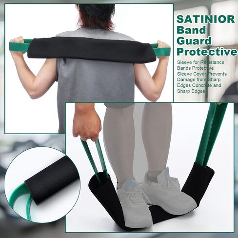 SATINIOR Band Guard Protective Sleeve for Resistance Bands Protective Sleeve Cover Prevents Damage from Sharp Edges Concrete and Sharp Edges in Saudi Arabia