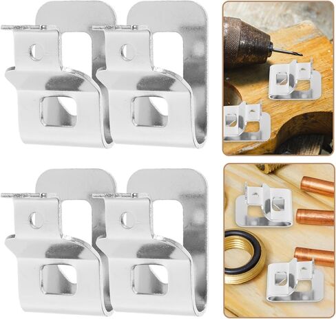 Amosfun 10Pcs High Strength Metal Belt Clip for Power Drill Tool Holder with Screws Hook for Drill Belt Compatible with Screwdrivers and Impact Wrenches in Saudi Arabia