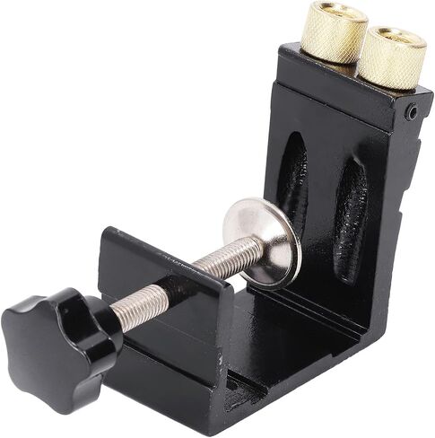 Aramox Black Inclined Hole Drilling Colutioner سبيكة الألومنيوم لاستخدام زخرفة الخشب ، ومشاريع DIY ، مقاوم للصدأ ، مجموعة رقصة ثقب الجيب المصغرة in Saudi Arabia