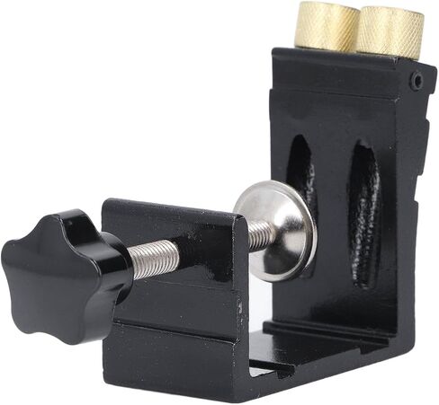 Aramox Black Inclined Hole Drilling Colutioner سبيكة الألومنيوم لاستخدام زخرفة الخشب ، ومشاريع DIY ، مقاوم للصدأ ، مجموعة رقصة ثقب الجيب المصغرة in Saudi Arabia