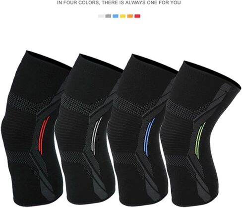 Single Knitted Nylon Sports Knee Pad Foot Cold Proof Running Basketball Skipping Rope Warm Knee Pad Riding Protective Gear Knee Sleeve in Saudi Arabia