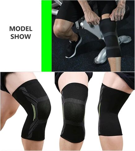 Single Knitted Nylon Sports Knee Pad Foot Cold Proof Running Basketball Skipping Rope Warm Knee Pad Riding Protective Gear Knee Sleeve in Saudi Arabia