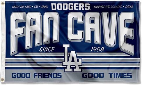 Los Angeles Dodgers Fan Man Cave Banner Flag in Saudi Arabia