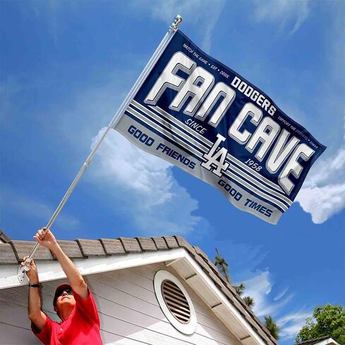Los Angeles Dodgers Fan Man Cave Banner Flag in Saudi Arabia
