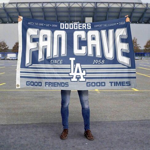 Los Angeles Dodgers Fan Man Cave Banner Flag in Saudi Arabia