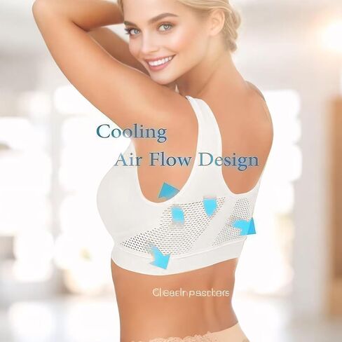 Sports Bra for Women - Plus Size High Support Workout Bra with Cooling Mesh (Full Coverage) in Saudi Arabia