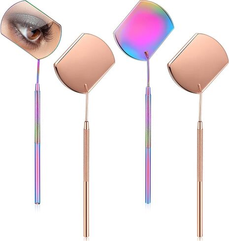 4 Pieces Mirror for Eyelash Lash Mirror for Eyelash Extensions Square Stainless Steel Dental Lash Tools in Saudi Arabia