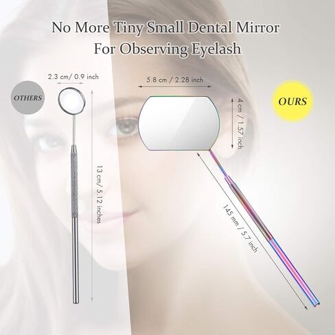 4 Pieces Mirror for Eyelash Lash Mirror for Eyelash Extensions Square Stainless Steel Dental Lash Tools in Saudi Arabia