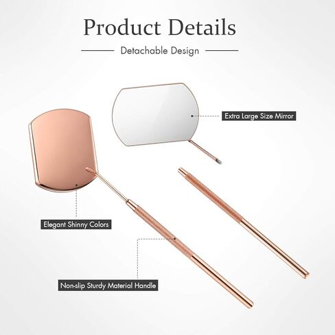 4 Pieces Mirror for Eyelash Lash Mirror for Eyelash Extensions Square Stainless Steel Dental Lash Tools in Saudi Arabia