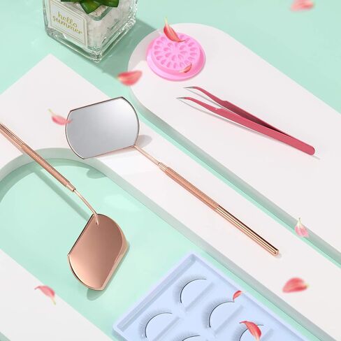4 Pieces Mirror for Eyelash Lash Mirror for Eyelash Extensions Square Stainless Steel Dental Lash Tools in Saudi Arabia
