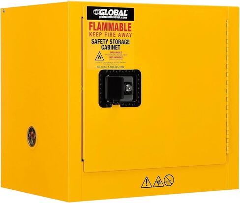 مجلس الوزراء القابل للاشتعال الصناعي العالمي ، باب واحد يدوي ، 6 جالون ، 23 "WX18 DX22 H in Kuwait