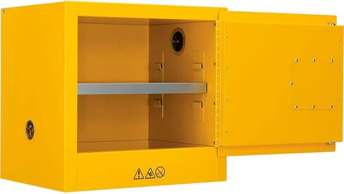 مجلس الوزراء القابل للاشتعال الصناعي العالمي ، باب واحد يدوي ، 6 جالون ، 23 "WX18 DX22 H in Kuwait