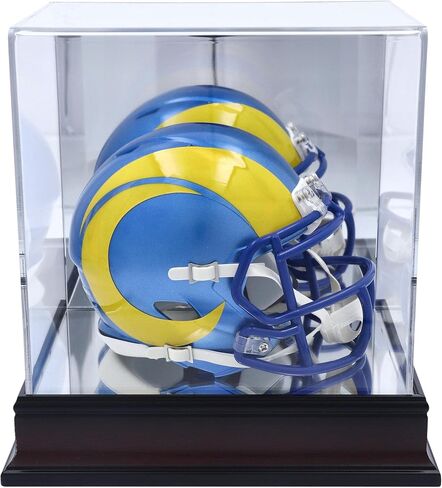 Antique Mahogany Mini Helmet Display Case with Mirror Back - Football Mini Helmet Display Cases ''Case Only'' in Saudi Arabia