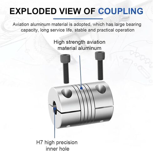 LR-B-D30L35 LR B D30L35 Aluminum Elastic Winding Shaft Coupler Motor Connector 8mm to 16mm Clamping Type Customize Flexible CNC Coupling 1Pcs(11mmX15mm) in Saudi Arabia