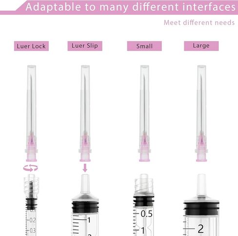 100 Pcs 25 Gauge 1/2 Inch Disposable Needles, 100 Pcs Luer Lock Lab Accessories, Individual Packaged in Kuwait