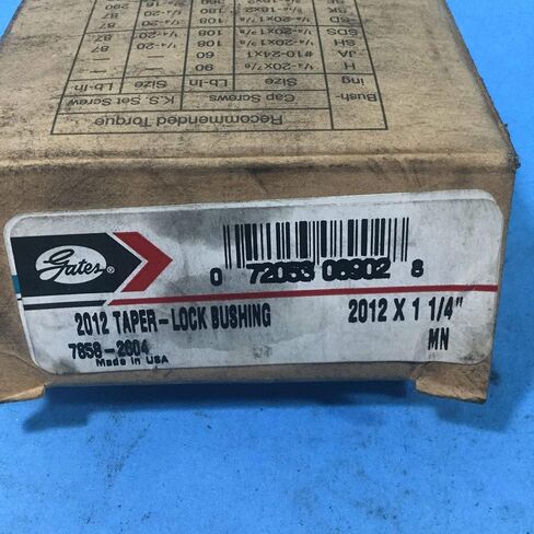 Gates 7858-2604 Taper-Lock Bushing - 2012 Series, 1.2500 in Bore in Kuwait