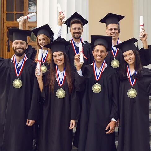 Remuuly 30 Pcs Principal Gold Medals Bulk 2'' Award Medals with Neck Ribbons Principal Trophy Award Prize Gift for Sports Participation Winner in Saudi Arabia