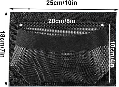 Boat 10 * 7" Self-Adhesive Mesh Bag, High Capacity Elastic Mesh Pouch Holder Framed Net Organizer Pocket for Boat Car Fishing Storage in Saudi Arabia