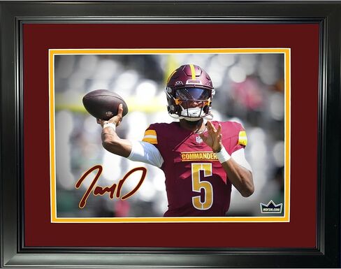 مؤطر Jayden Daniels Facsimile Laser المحفور بالتوقيع Auto Washington Leaders 11 "X14" Football Photo Hofsm Holo in Saudi Arabia