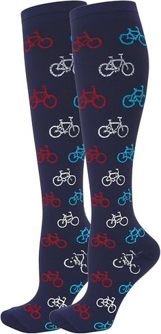 Compression Socks for Women Men, Funny Colorful Fun Socks, Best Support Knee High Long Graduated Travel Athletics Sock in Saudi Arabia