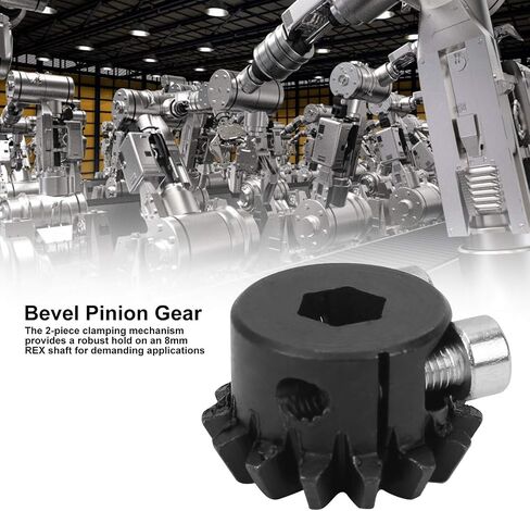 Bevel Pinion Gear 14 Teeth Clamping Bore Sprocket, Tooth Roller Chain Sprocket Precision Gear for Robot Parts 4306‑4008‑0014 8mm in Saudi Arabia