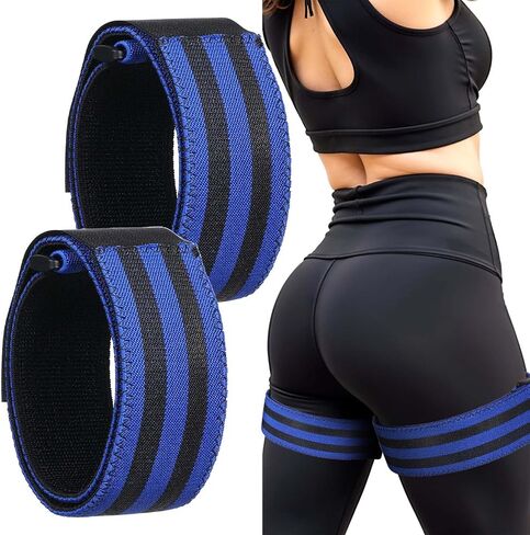 2Pack Blood Flow Restriction Band BFR Bundle Booty Bands Adjustable Exercise Glutes Occlusion Strap Best Fabric Resistance Bands for Women Men Glutes Hip Building Exercising Butt Squat Thigh Fitness in Saudi Arabia