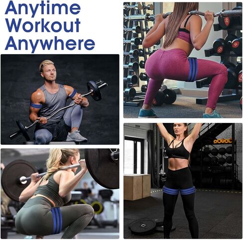 2Pack Blood Flow Restriction Band BFR Bundle Booty Bands Adjustable Exercise Glutes Occlusion Strap Best Fabric Resistance Bands for Women Men Glutes Hip Building Exercising Butt Squat Thigh Fitness in Saudi Arabia