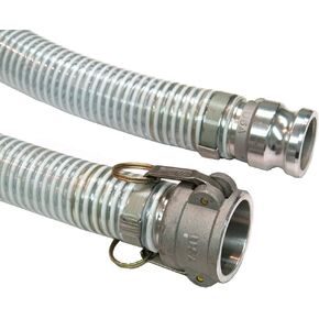 1500 Clear PVC Suction/Discharge Hose Assembly, 2" Aluminum Cam And Groove Connection, 29.8" Hg Vacuum Rating 65 PSI Maximum Pressure, 10' Length, 2" ID in Saudi Arabia