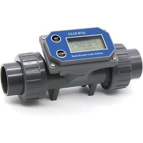 1-1/2inch Electronic LCD Digital Display Flowmeter NPN Turbine Flow Meter PVC Pipe Liquid Water for Farm/Garden Irrigation in Saudi Arabia