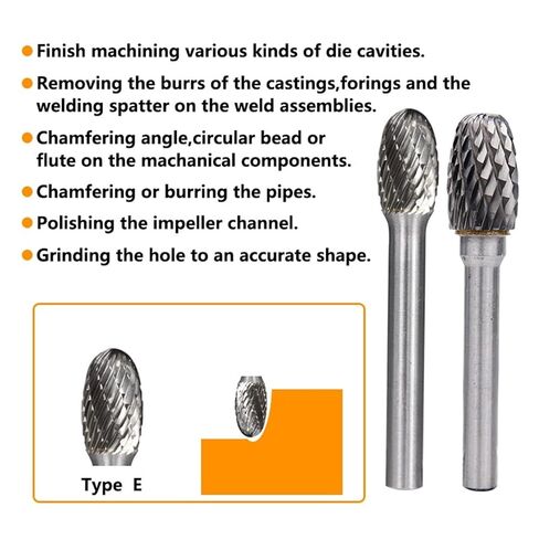Rotary Files 6mm Shank Double Cut Rotary Burrs E/F Style Carbide Burrs for Dremel Rotary Tool Wood Milling Hand Tool 1Pcs(F Type20x10mm) in Saudi Arabia
