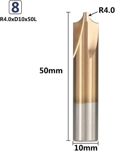 زاوية حول نهاية كربيد المغلفة R0.5-R5.0 جهاز التوجيه الآلي بت 1pcs (R2.5xd6x50l) in Kuwait