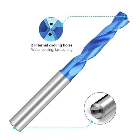 Drill Bit 3D Carbide Bits 3-12mm Internal Cooling Drill Spiral Twist Drill Bit Blue Coating Hole Drill for Metal 1Pcs(12.0x12x55x102L) in Saudi Arabia