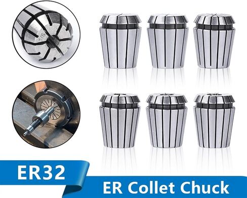 Milling Chuck ER32 Collet Chuck 2.0-20mm Lathe Spring Collet Clamp for Milling Holder 1Pcs(1pc ER32-18.0mm) in Saudi Arabia